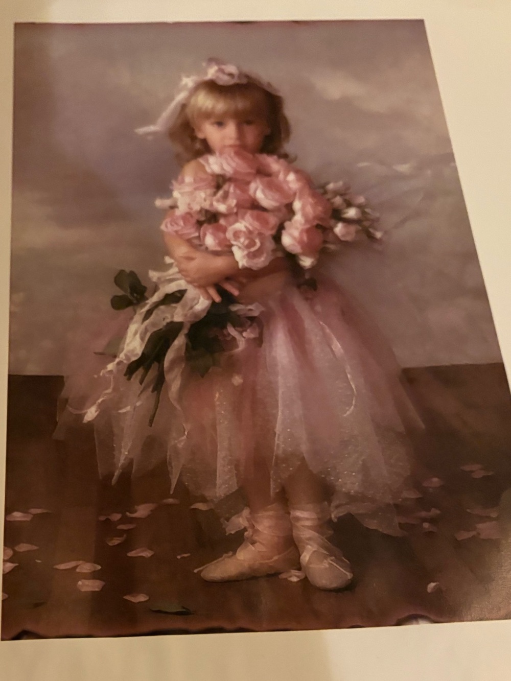 Pink Tulle Flower Fairy Kids Costume Print